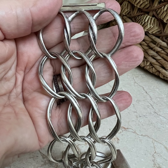 Slane & Slane Double link sterling bracelet - Picture 5 of 5